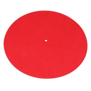 Yibuy 300mm Dia Turntable Slipmat Anti-Static Felt Mat Record Player Pad Red