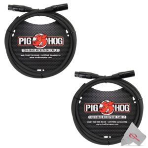 pig hog phm6 8mm mic cable, 6ft xlr - 2 pack