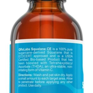 Pure Plant-Based Squalane Oil Boosted with Most Advanced & Stable Vitamin C - Organic ECOCERT / USDA Certified Squalane Derived from Sugarcane - Best Moisturizer For Face, Body & Skin - 1 oz / 30 ml