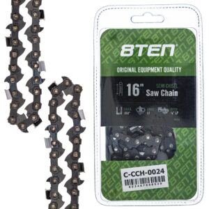 8TEN Chainsaw Guide Bar and Chain For Husqvarna Echo Poulan 3516AVX 91VXL057G 160SDEA041 16 inch .050 .375 57DL