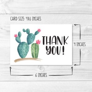 24 Cactus Thank You Cards With Envelopes Bulk - Housewarming Thank You Cards Wedding Thank You Cards With Envelopes Kids, Baby Shower Thank You Cards Graduation Thank You Notes With Envelopes Set