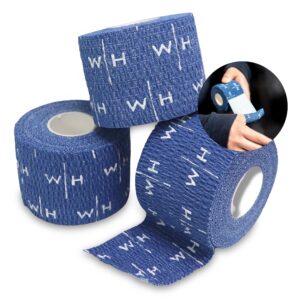 weightlifting house weight lifting thumb tape: athletic grip tape, finger extra adhesive tape for workout - body tape, sports tape perfect for weightlifting - sports tape, athletic - 7m/23ft (blue)