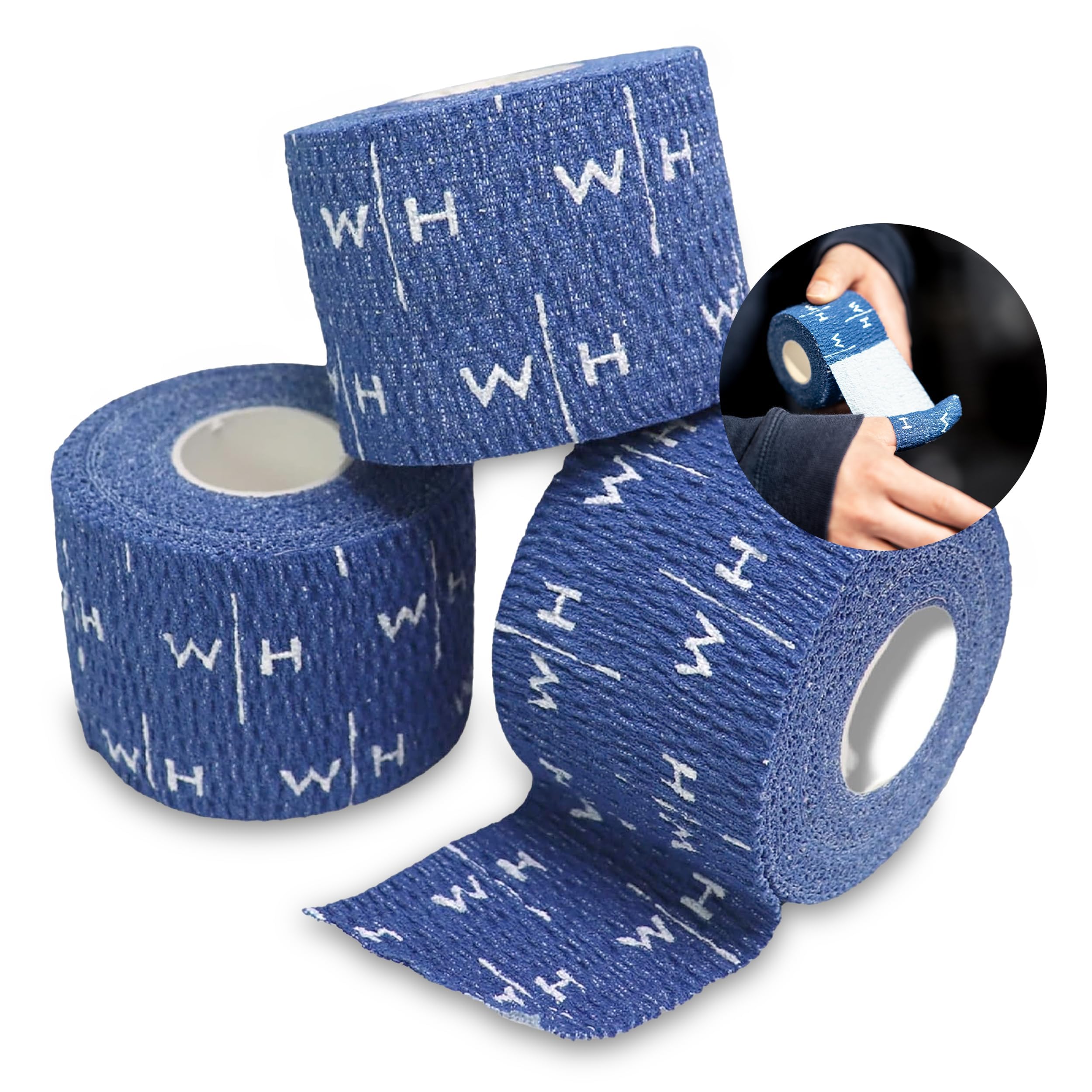 Weightlifting House Weight Lifting Thumb Tape: Athletic Grip Tape, Finger Extra Adhesive Tape for Workout - Body Tape, Sports Tape Perfect for Weightlifting - Sports Tape, Athletic - 7m/23ft (Blue)