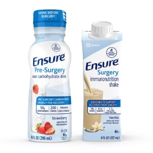 ensure surgery perioperative 5-day bundle with 3 ensure pre-surgery clear carbohydrate drinks & 20 ensure surgery immunonutrition shakes