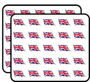 waving union jack flag - wave england uk britain british sticker for scrapbooking, calendars, arts, kids diy crafts, album, bullet journals 50 pack