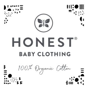 HonestBaby unisex baby 2-Pack Organic Cotton Swaddle Blankets Bandana, Tossed Skulls/Black, One Size US