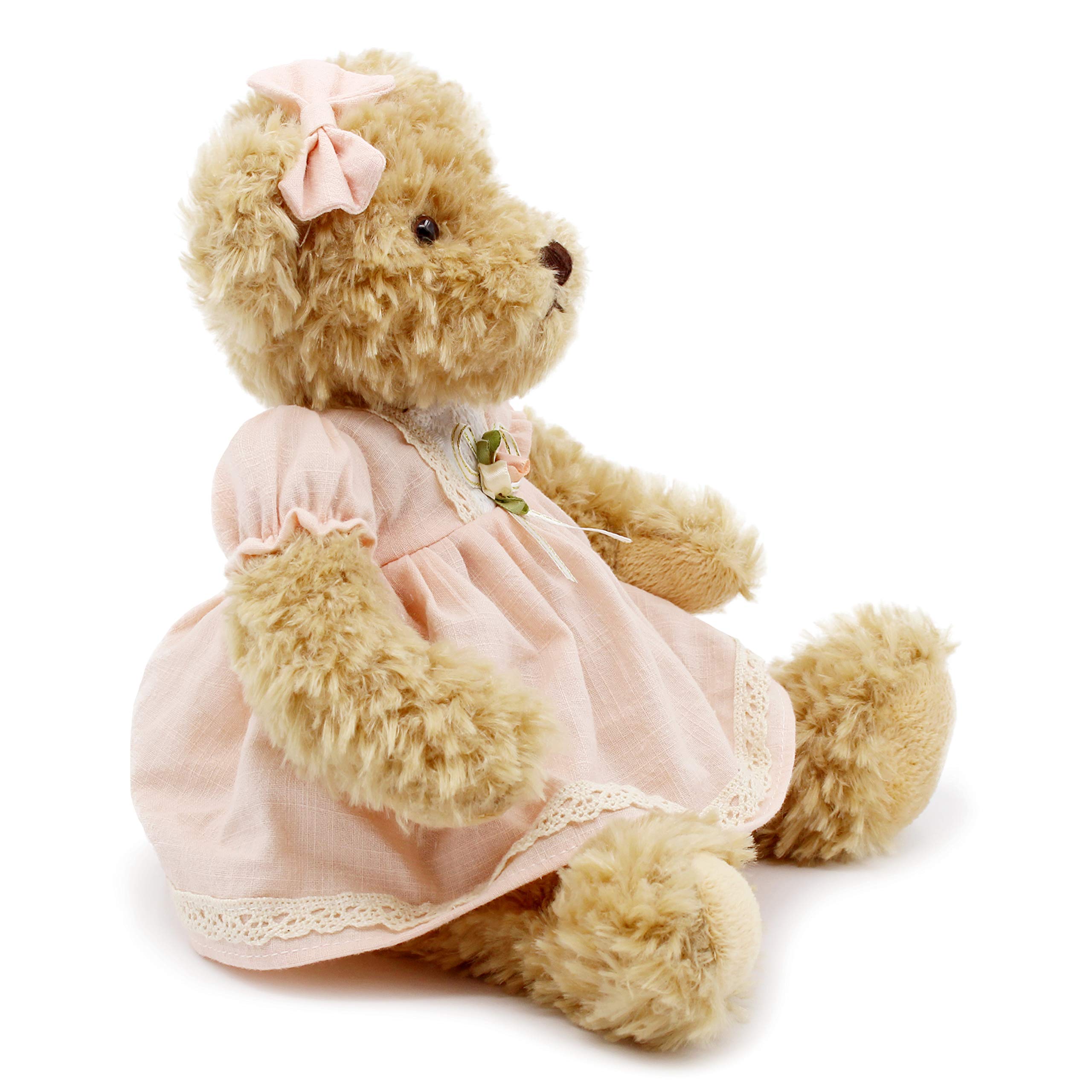 oits cute 2-Pack Teddy Bear,Cute Stuffed Animal,Couple Gift Soft Plush Toy 11inch (Vintage Dress)