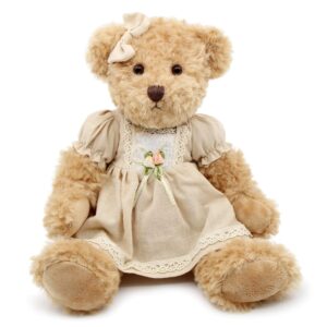 oits cute 2-Pack Teddy Bear,Cute Stuffed Animal,Couple Gift Soft Plush Toy 11inch (Vintage Dress)