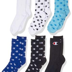 Champion unisex child Kids' Multipacks Socks, Crew C - Blue, 9 11 US