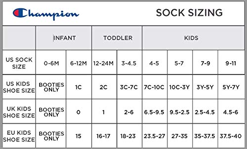 Champion unisex child Kids' Multipacks Socks, Crew C - Blue, 9 11 US