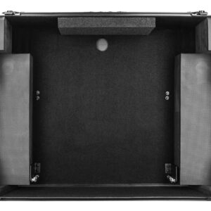 ODYSSEY FZGSPRIME4W2BL Denon Prime 4 Black Flight Case with Patented Glide Laptop Platform & 2U Rack Spaces