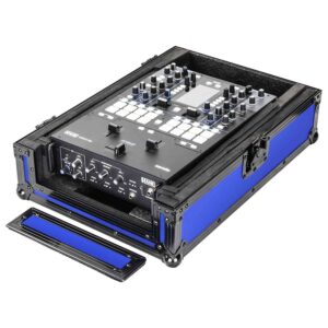 odyssey fr12mixbkbluxd universal 12" format extra deep black on blue dj mixer case