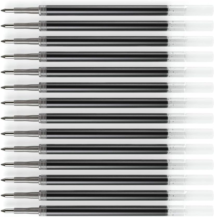 Arteza Gel Pen Refills, Pack of 50 Black Roller Ball Gel Ink Pen Refills, Quick-Drying, Nontoxic, Fine Point for Writing, Taking Notes & Sketching, Office & Back to School Supplies