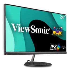 viewsonic vx2485-mhu 24 inch 1080p ips monitor with usb c 3.2 and freesync for home and office,black