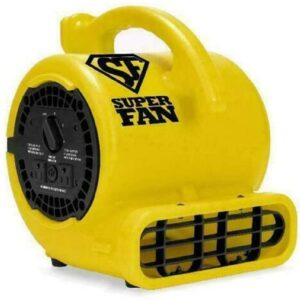 soleaire super fan home personal portable high velocity air mover floor fan, yellow