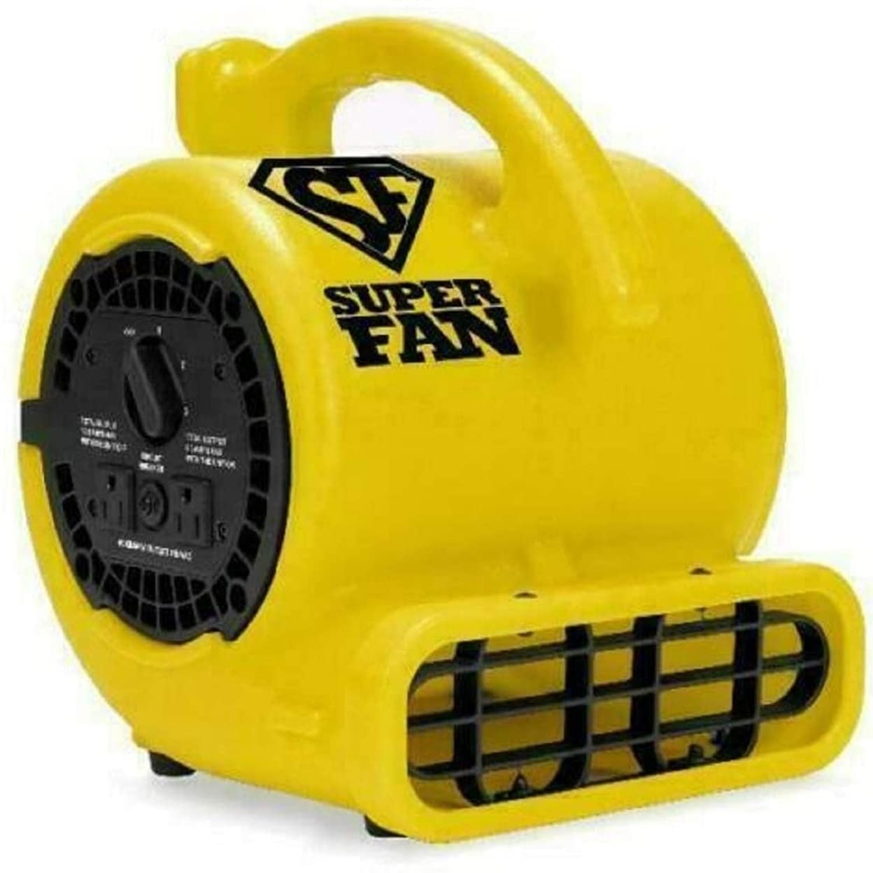 Soleaire Super Fan Home Personal Portable High Velocity Air Mover Floor Fan, Yellow