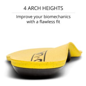 Dash Insoles for Men and Women – Ultra Firm Carbon Fiber Orthotic Arch Supports for Flat Feet to High Arches – Perfect for Soccer Boots, Cycling Shoes and Running Shoes