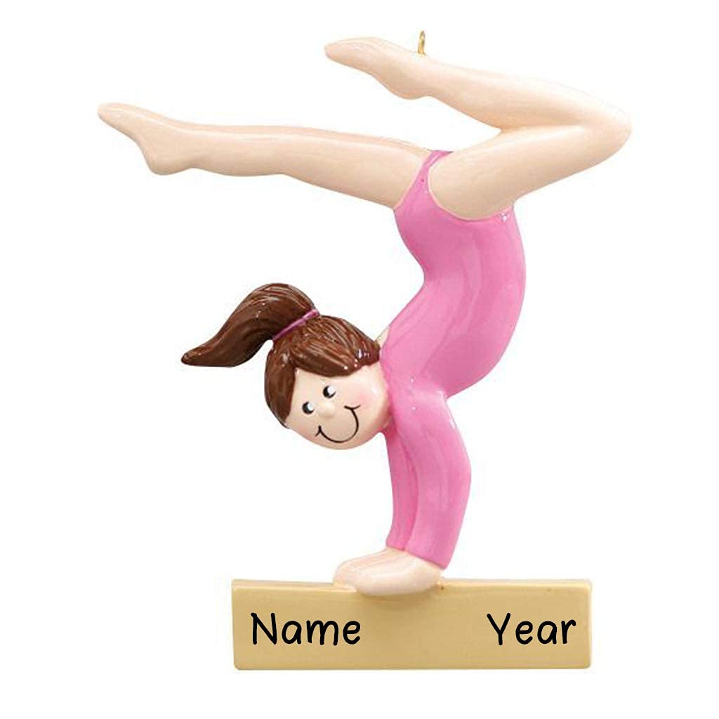 Personalized Gymnastics Christmas Ornament | Custom Writing Gymnast Girl Personalized Ornaments 2022 | Gift for Gymnasts