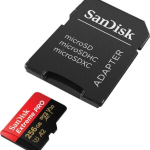 SanDisk 256GB Micro SDXC Memory Card Extreme Pro Works with Insta360 One X, Insta360 EVO Action Camera U3 V30 4K A2 Class 10 (SDSQXCZ-256G-GN6MA) Bundle with (1) Everything But Stromboli Card Reader