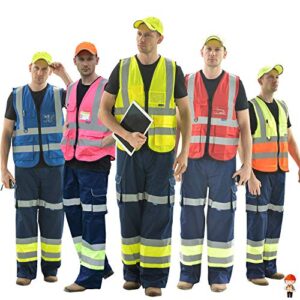 A-SAFETY Pink Safety Vests for Women,Working Safety Vest with Reflective Strips,XXL