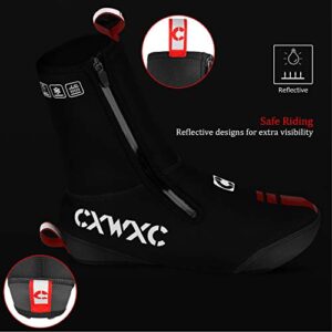 CXWXC Cycling Shoe Covers Neoprene Waterproof,Winter Thermal Warm Full Bicycle Overshoes for Men Women,Road Mountain Bike Booties