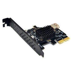 cablecc USB 3.1 Front Panel Socket & USB 2.0 to PCI-E Express Card Adapter for Motherboard