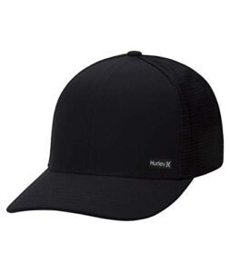 hurley men's league dri-fit snapback baseball cap, black, one size