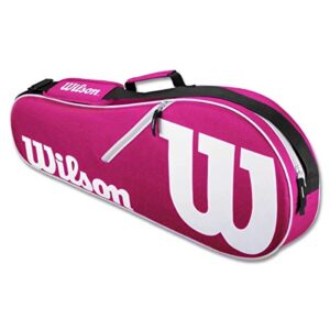 Wilson US Open 23 Junior Tennis Racquet Bundled with a Pink/White Wilson Advantage II Tennis Bag (Perfect for Girls Age 7-8)