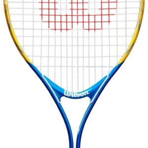 Wilson US Open 23 Junior Tennis Racquet Bundled with a Pink/White Wilson Advantage II Tennis Bag (Perfect for Girls Age 7-8)