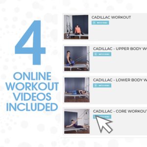 AeroPilates Precision Cadillac Studio Tower | Four Free Online Expert-Guided Workouts Included | Stream From Any Device, Gray