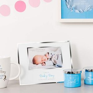 Pavilion Gift Company Love Boy to The Moon and Back 4x6 Newborn Baby Picture Frame, Blue