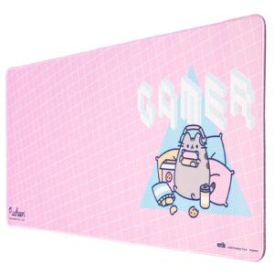 Official Pusheen Mouse Pad XXL - Desk Pad - 31.5" x 13.78" Non-Slip Rubber Base Mouse Mat, Gaming Mouse Pad, Keyboard Mouse Mat, Kawaii Mouse Pad