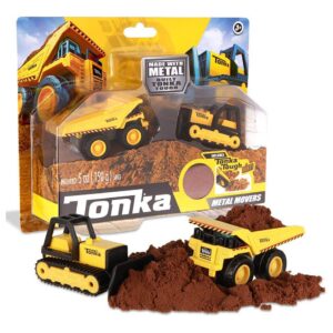 Tonka - Metal Movers Combo Pack - Mighty Dump Truck & Bulldozer, Brown