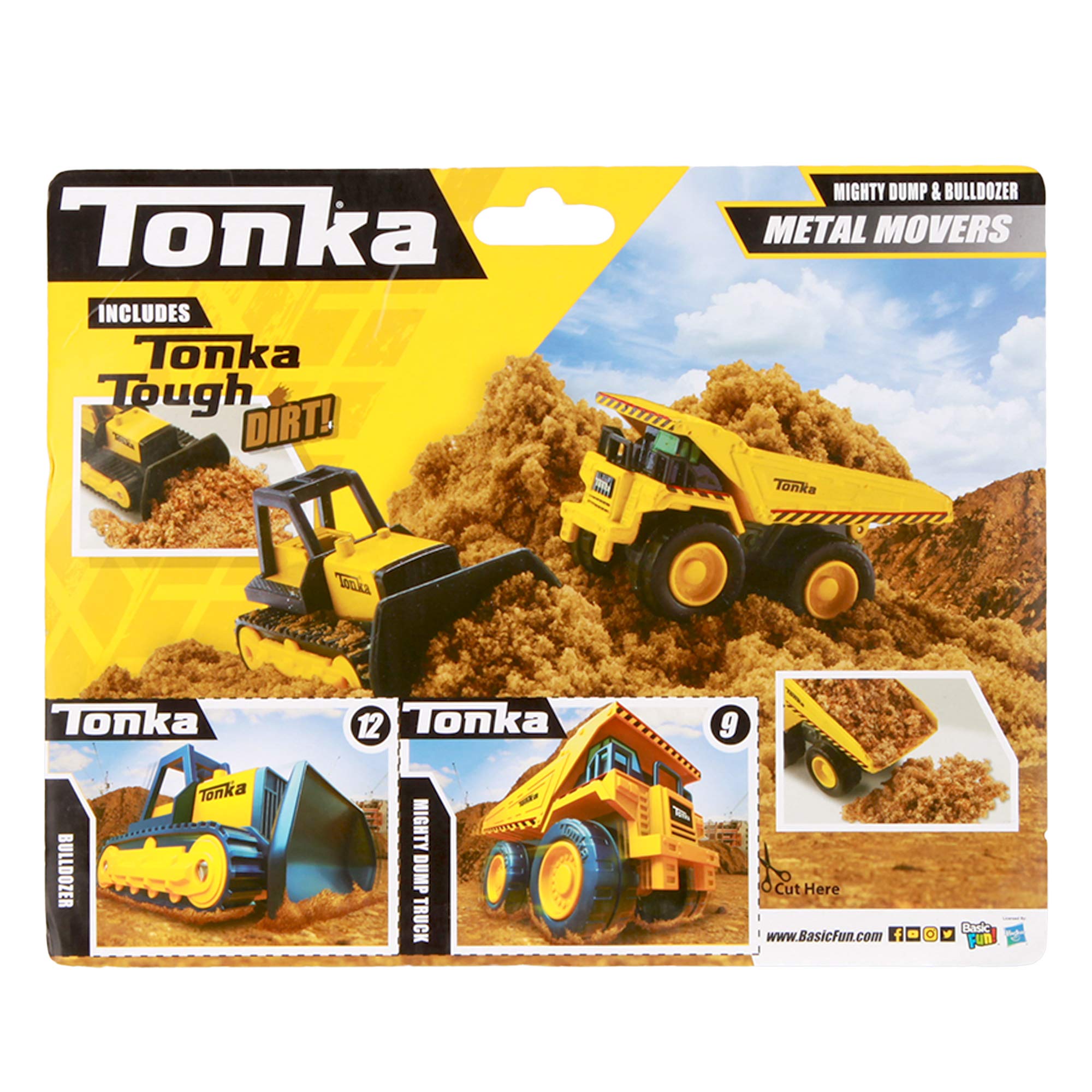 Tonka - Metal Movers Combo Pack - Mighty Dump Truck & Bulldozer, Brown