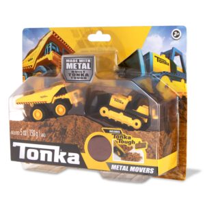 Tonka - Metal Movers Combo Pack - Mighty Dump Truck & Bulldozer, Brown