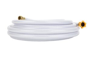 camco tastepure 75-ft water hose - rv drinking water hose contains no lead, no bpa & no phthalate - features reinforced design & crafted of pvc - 5/8” inside diameter, made in the usa (21008)