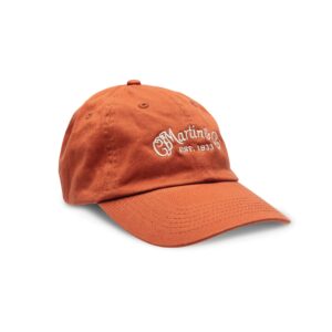 martin guitar everyday hat, texas-orange cap, adjustable unisex baseball hat for men and women