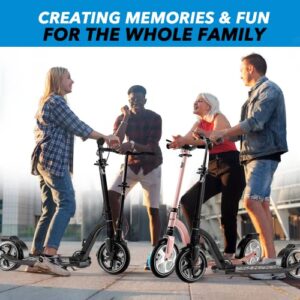 LaScoota Kick Scooter for Adults & Teens. Perfect for Youth 12 Years and Up and Men & Women. Lightweight Foldable Adult Scooter Large Sturdy Wheels