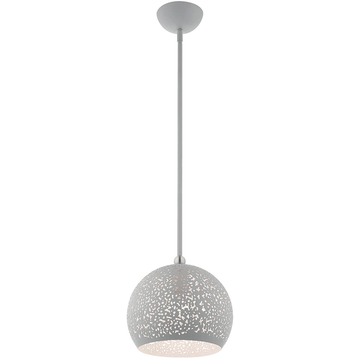 Livex Lighting 49181-80 1 Light Nordic Gray Pendant