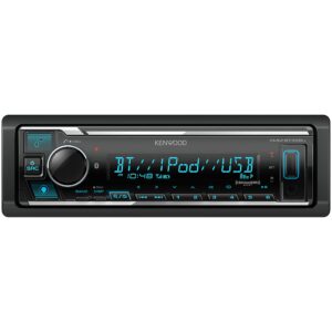kenwood kmm-bt328u bluetooth car stereo with usb port, am/fm radio, mp3 player, multi color lcd, detachable face, built in amazon alexa, compatible with siriusxm tuner
