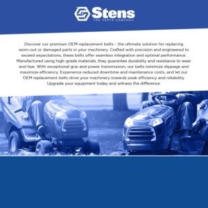 Stens OEM Replacement Belt 266-248 Replacement for Husqvarna HD775HW, HU775BBC, HU775H Model Walk-Behind mowers 580364604