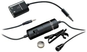 audio-technica atr3350xis omni condenser microphone (atr series), black