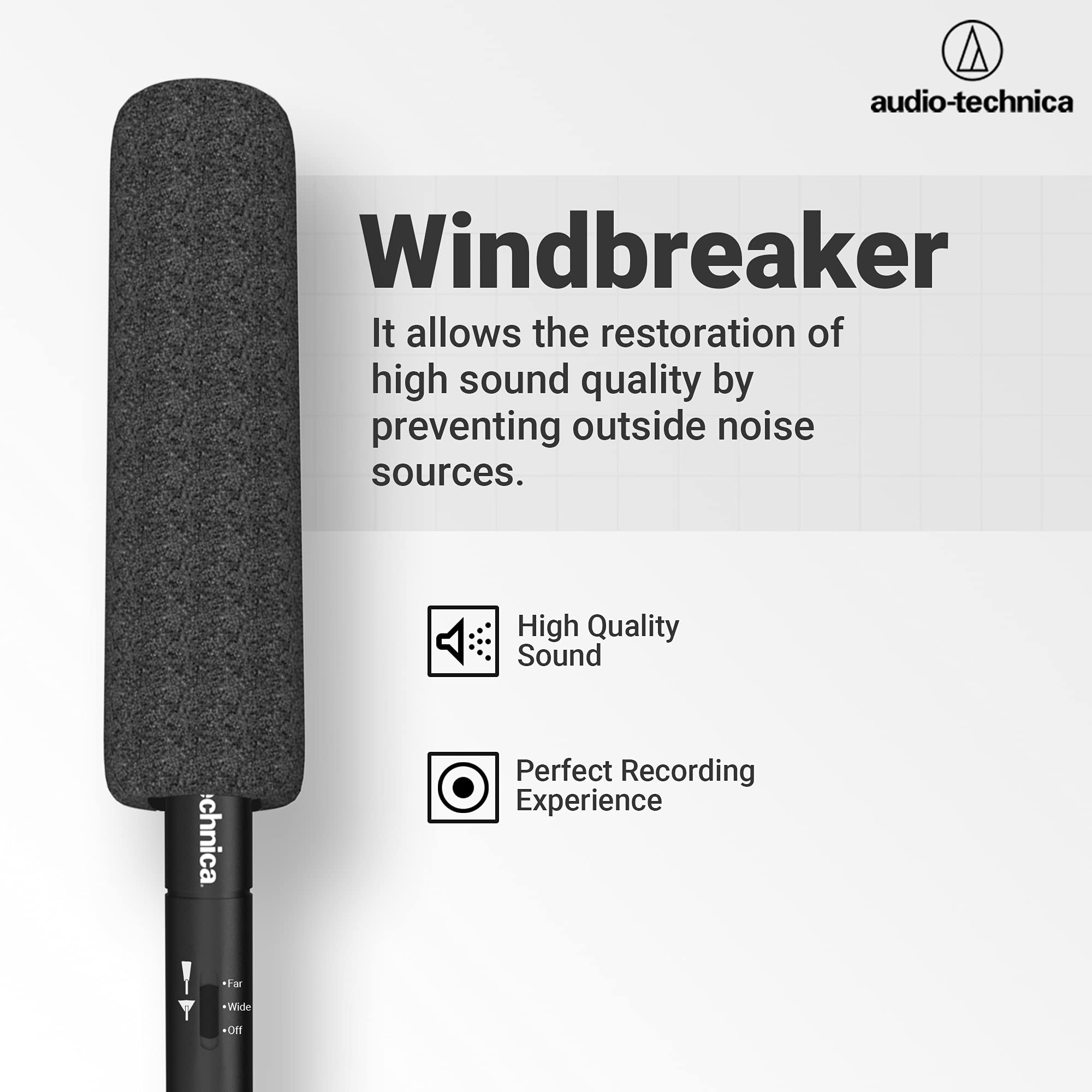 Audio-Technica ATR6550x Condenser Shotgun Microphone (ATR Series), Black