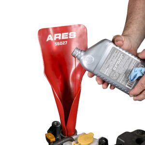 ARES 56027 - Universal Flexible Oil Funnel - Spill-Free Oil Filling - Easy to Use 1-Person Design - Fits Multiple Applications