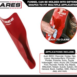 ARES 56027 - Universal Flexible Oil Funnel - Spill-Free Oil Filling - Easy to Use 1-Person Design - Fits Multiple Applications