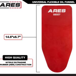 ARES 56027 - Universal Flexible Oil Funnel - Spill-Free Oil Filling - Easy to Use 1-Person Design - Fits Multiple Applications