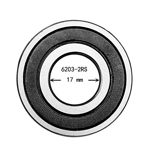 q&p 10 Pieces 6203-2RS Spindle Assembly Bearings Replaces AYP 110485 110485X MTD 741-0124 5321104-85 C3 Lawn Mower Bearing