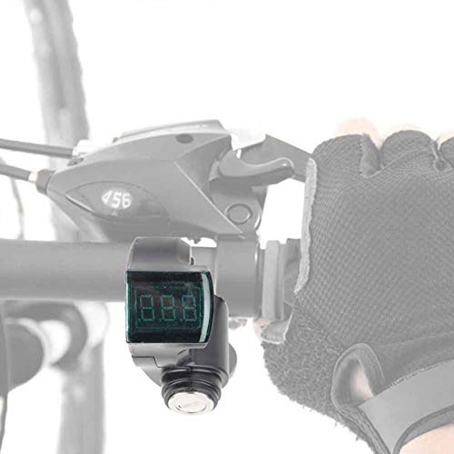 Keenso Bike Throttle Voltmeter, Universal Portable Throttle Voltmeter with Digital Voltage Display Voltmeter and Lock for 1299V EBike Scooter Tricycle