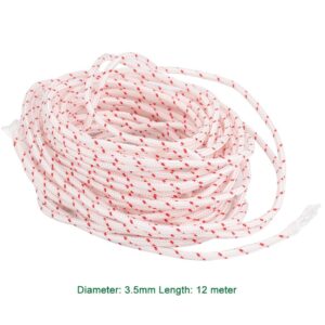 Recoil Starter Rope Pull Cord for Husqvarna STIHL Sears Craftsman Poulan Lawn Mower Chainsaw Trimmer Edger Brush Cutter Engine Parts Replacement 12-Meter Diameter 3.5mm