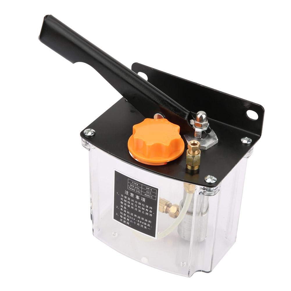 Hand Lubrication Pump, 650CC Left Hand Operated Lubrication Pump, Manual Grease Lubricator Pump, for CNC Machine Tools, Machining Center